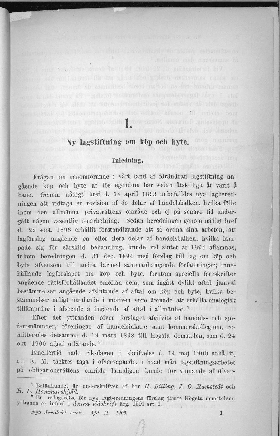 Sidbild, NJA II 1906 nr 1 s. 1