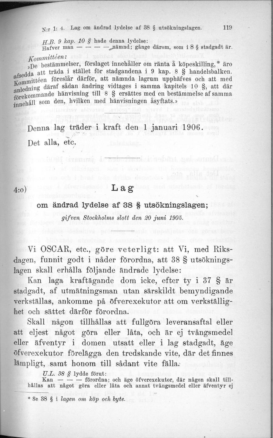 Sidbild, NJA II 1906 nr 1 s. 119