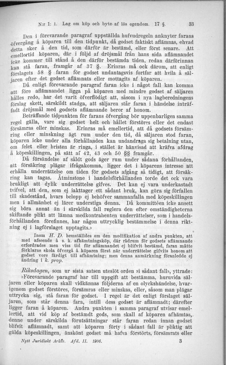 Sidbild, NJA II 1906 nr 1 s. 33