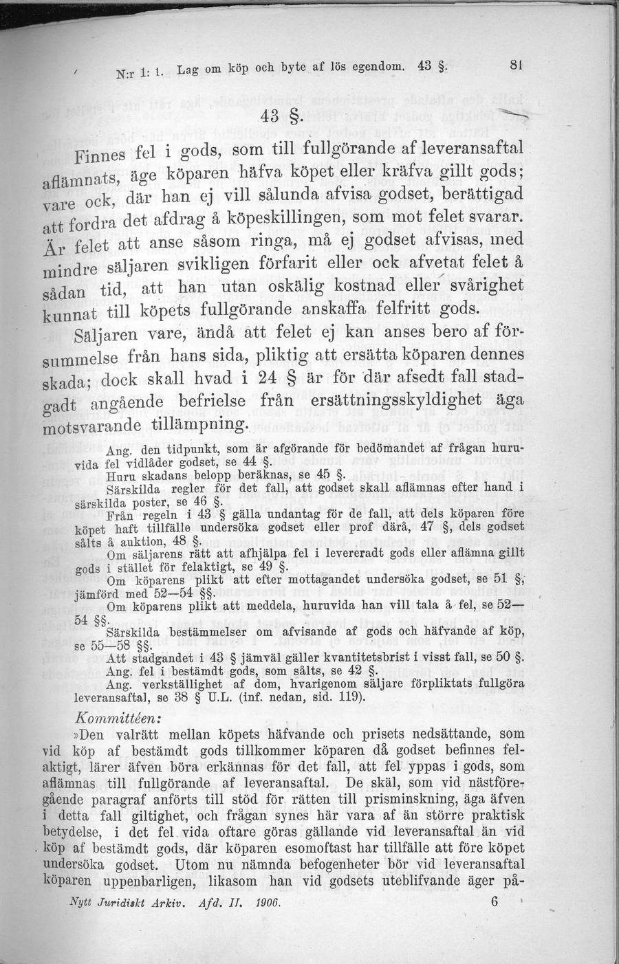 Sidbild, NJA II 1906 nr 1 s. 81