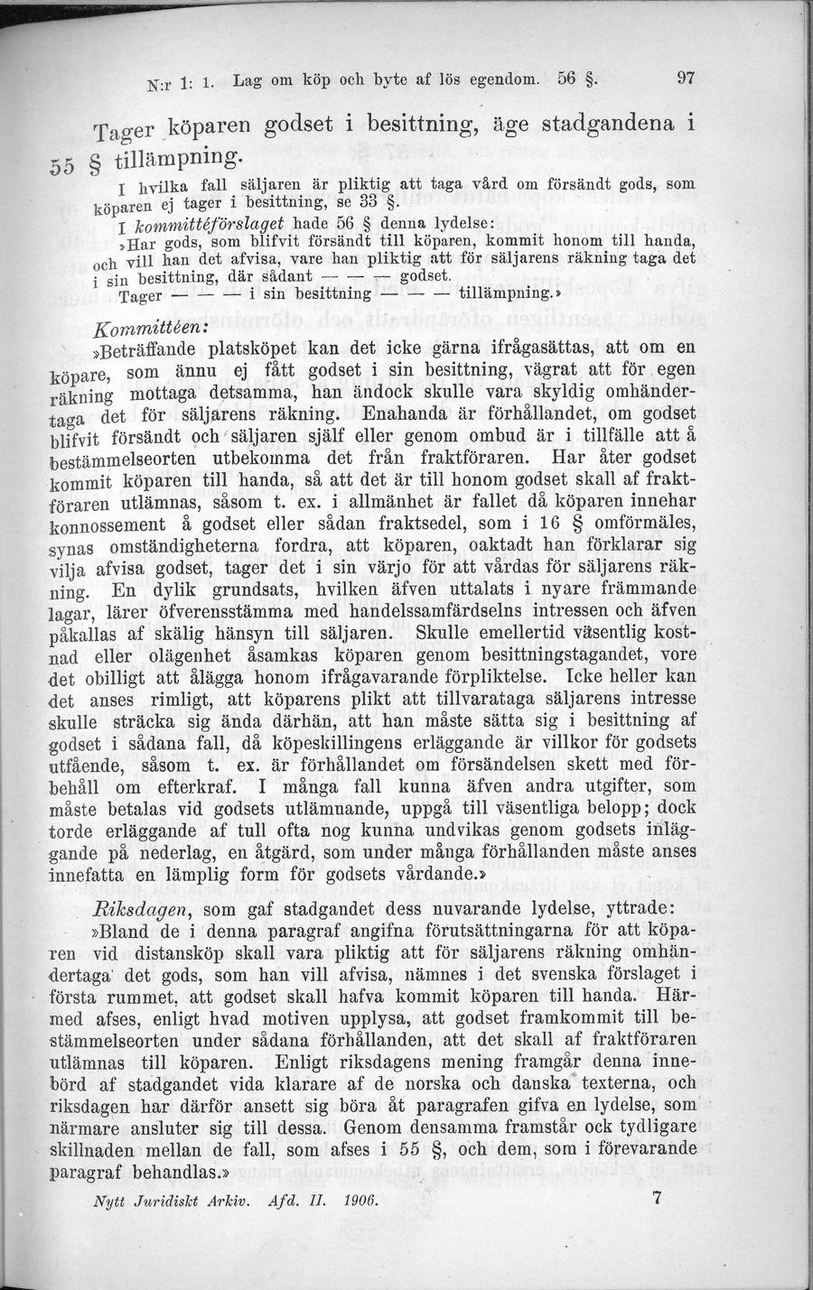 Sidbild, NJA II 1906 nr 1 s. 97