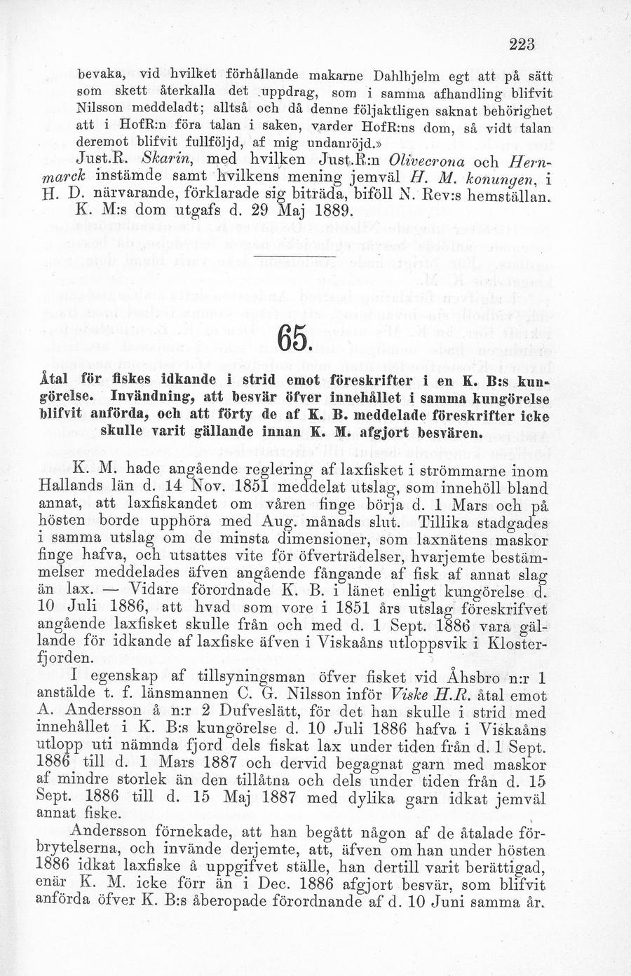 Sidbild, NJA 1889 s. 223